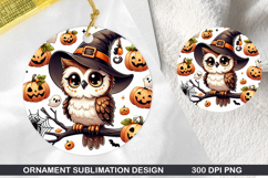 Owl Stained Glass Ornament PNG, Digital Download File Product Image 1