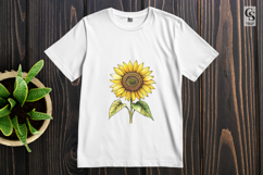 Watercolor Sunflower Floral Clipart PNG Product Image 3