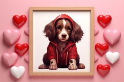 Cute Valentine Dog Clipart, Valentines Day Dog Clipart Product Image 3