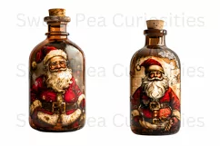 Christmas, Santa, Ephemera, PNG, Junk Journal, clipart Product Image 3