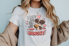 Cute Dog Cartoon Illustration For Valentines Day Hangry Product Image 2