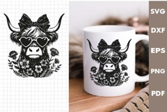 Highland cow Design, Cutting board SVG, Laser cut, Cricut Product Image 3