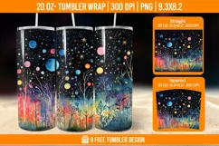Northern Lights Tumbler Wrap Designs, Sublimation Wrap Product Image 1