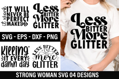 Strong Woman SVG Design - it will never be perfect make it Product Image 1