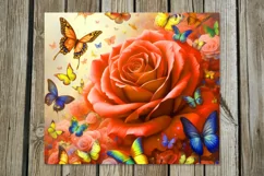 Valentine rose | Skinny tumbler Sublimation design PLUS Product Image 3