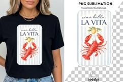 Ciao Bella La Vita PNG | Italian Lobster Coastal Design Product Image 1