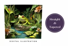 3D Frog Tumbler Wrap, 3D Tumbler Wrap, 3D Summer Sublimation Product Image 3