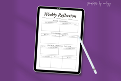Minimal Weekly Reflection Template | Canva Editable Planner Product Image 3