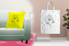 Elegant One Line Flower Outline Embroidery Design Product Image 3