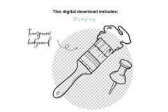 Art Supplies Doodle PNG SVG Product Image 4