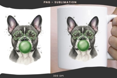 French bulldog with bubblegum png design for T-shirts Product Image 3