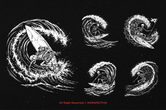 10 Bundle Dark Art Skull Surf Wave Surfing Beach Surfboard Product Image 5