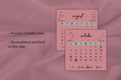 2026 Printable Desk Calendar - Zodiac | Pink Product Image 3