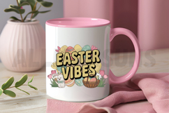 Cartoon Easter Vibes Design With Bunny Basket And Decorated Product Image 3