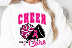 Cheer for the cure SVG, Breast cancer SVG, Cheer Mom SVG Product Image 4