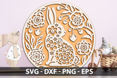 12 Easter Laser Cut SVG Bundle, Easter Round Sign SVG Product Image 6