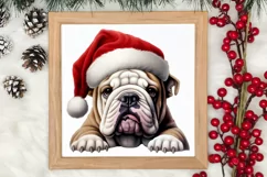 Christmas Peeking Dogs Clipart, Christmas PNG Product Image 3