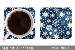 Snowflakes Coaster Sublimation. Snowflakes Sublimation Product Image 1