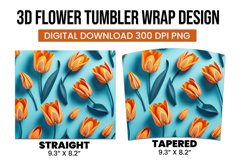 3d flower pattern tumbler wrap sublimation Product Image 2