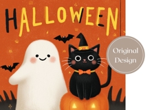 Halloween Ghost Tumbler Wrap Design, Spooky Ghost PNG Product Image 3