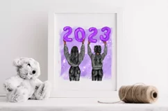 Best friends clipart for Christmas 2023 Product Image 3