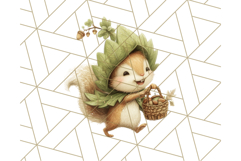 Acorn Village Clipart PNG, Fall Animal Png Product Image 3