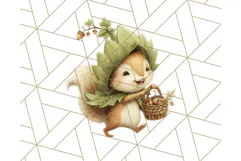 Acorn Village Clipart PNG, Fall Animal Png Product Image 3