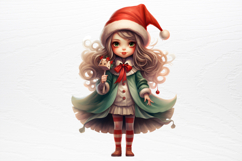 Christmas Little Girl Clipart PNG Product Image 3