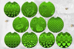 St. Patrick&#039;s day 28 car coaster &amp; key chain glitter designs Product Image 3