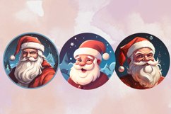 Santa Claus Ornament Clipart Bundle, Christmas Santa PNG Product Image 4