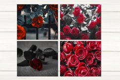 Oil paint rose Skinny tumbler design | Sublimation bundle Product Image 3