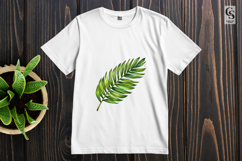 Green Tropical Palm Leaf Watercolor Clipart Sublimation PNG Product Image 3