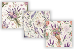 Petite Provence Lavender Seamless Patterns, Watercolor Product Image 3