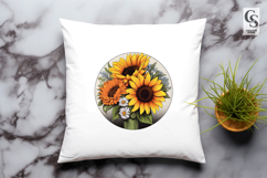Sunflower Floral Bouquet clipart sublimation png Product Image 3