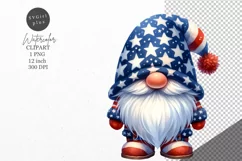 Patriotic clipart, Gnome clipart, Summer clipart Product Image 1