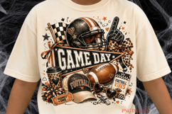 Game Day Football PNG, Football Mom Sublimation, Leopard Bow Product Image 3