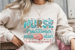 Nurse Practitioner PNG, NP Brain and Heart Sublimation Product Image 3
