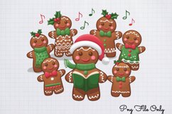 Watercolor Christmas Gingerbread Man Clipart Bundle PNG Product Image 4