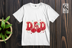 Cute Glitter Dad Cherry Sublimation PNG Product Image 3