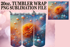 Happy Vibes 20oz tumbler wrap, 3D Flower Product Image 1