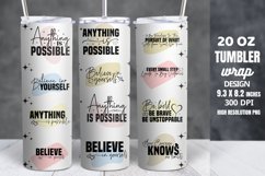 Motivational Quotes Tumbler Wrap Sublimation Product Image 1