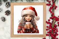 Christmas Little Girl Clipart Sublimation, Christmas PNG Product Image 4