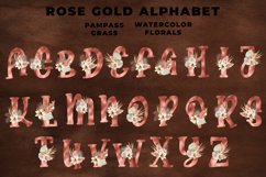 Rose Gold Boho Floral Alphabet Product Image 2