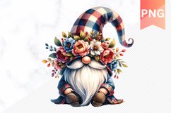 Floral Gnome Sublimation - Clipart PNG Bundle Product Image 4