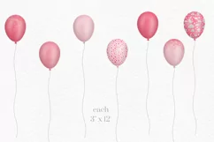Pink New Baby Balloons | Balloon Clipart Product Image 3