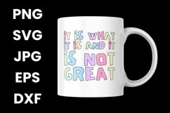 It Is What It Is And It Is Not Great Humor Funny SVG Product Image 3