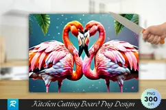 Love Concept Shape Heart of Couple Cutting Board PNG Design Product Image 1