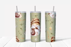 Nice gnomes and sunflowers Skinny tumbler wrap design Product Image 4
