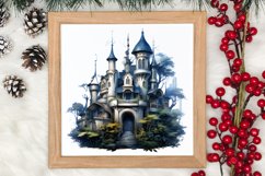 Blue Christmas Watercolor Clipart, Blue Christmas Sublimatio Product Image 3