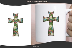 Embroidered cross png design for T-shirts Product Image 3